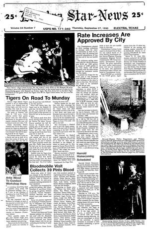 Electra Star-News (Electra, Tex.), Vol. 84, No. 7, Ed. 1 Thursday, September 27, 1990