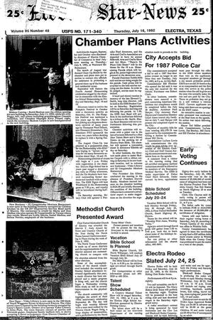 Electra Star-News (Electra, Tex.), Vol. 85, No. 48, Ed. 1 Thursday, July 16, 1992
