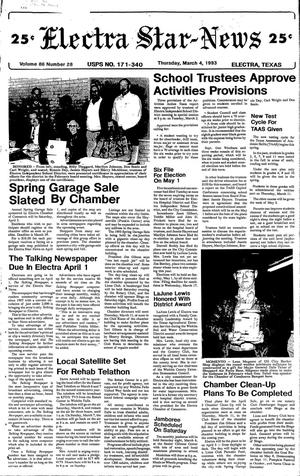 Electra Star-News (Electra, Tex.), Vol. 86, No. 28, Ed. 1 Thursday, March 4, 1993