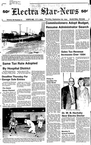 Electra Star-News (Electra, Tex.), Vol. 89, No. 6, Ed. 1 Thursday, September 28, 1995