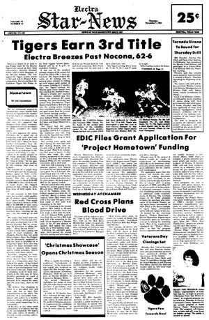Electra Star-News (Electra, Tex.), Vol. 79, No. 12, Ed. 1 Thursday, November 7, 1985