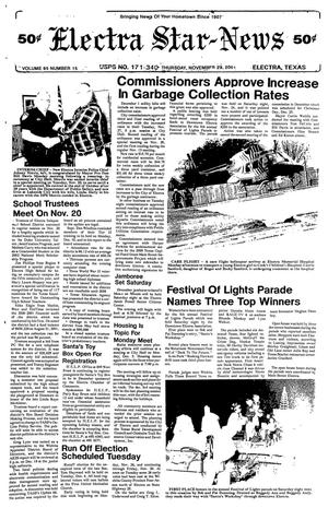 Electra Star-News (Electra, Tex.), Vol. 95, No. 15, Ed. 1 Thursday, November 29, 2001