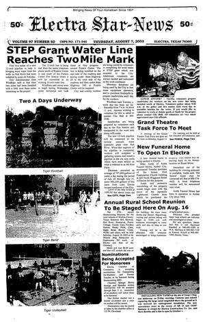 Electra Star-News (Electra, Tex.), Vol. 97, No. 50, Ed. 1 Thursday, August 7, 2003