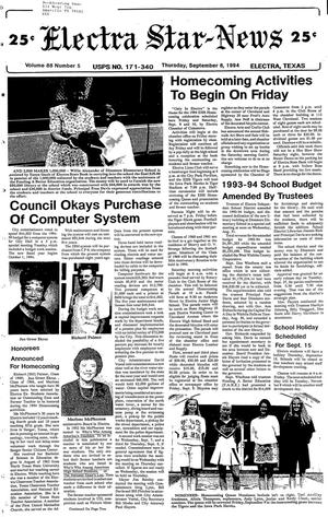 Electra Star-News (Electra, Tex.), Vol. 88, No. 5, Ed. 1 Thursday, September 8, 1994