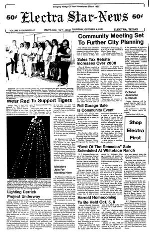 Electra Star-News (Electra, Tex.), Vol. 95, No. 7, Ed. 1 Thursday, October 4, 2001