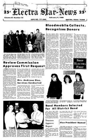 Electra Star-News (Electra, Tex.), Vol. 81, No. 25, Ed. 1 Thursday, February 4, 1988