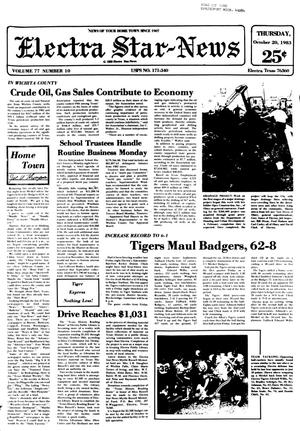Electra Star-News (Electra, Tex.), Vol. 77, No. 10, Ed. 1 Thursday, October 20, 1983