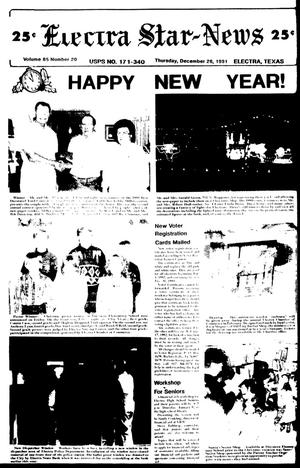 Electra Star-News (Electra, Tex.), Vol. 85, No. 20, Ed. 1 Thursday, December 26, 1991