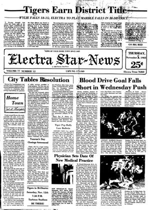 Primary view of object titled 'Electra Star-News (Electra, Tex.), Vol. 77, No. 13, Ed. 1 Thursday, November 10, 1983'.
