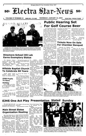 Electra Star-News (Electra, Tex.), Vol. 97, No. 21, Ed. 1 Thursday, January 16, 2003
