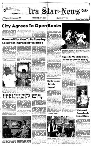 Electra Star-News (Electra, Tex.), Vol. 80, No. 11, Ed. 1 Thursday, October 30, 1986