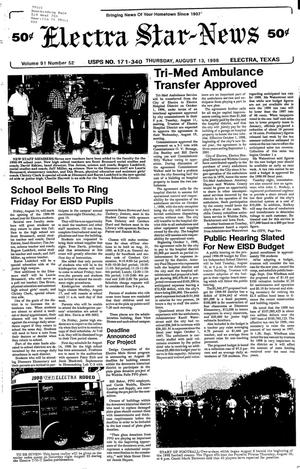 Electra Star-News (Electra, Tex.), Vol. 91, No. 52, Ed. 1 Thursday, August 13, 1998
