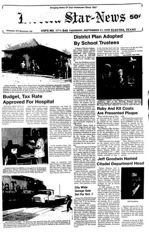 Electra Star-News (Electra, Tex.), Vol. 94, No. 6, Ed. 1 Thursday, September 21, 2000