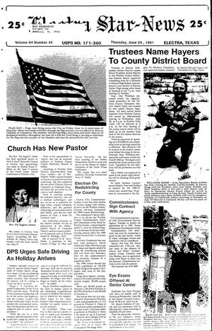 Electra Star-News (Electra, Tex.), Vol. 84, No. 45, Ed. 1 Thursday, June 20, 1991