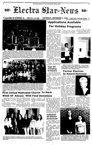 Electra Star-News (Electra, Tex.), Vol. 98, No. 15, Ed. 1 Thursday, December 4, 2003