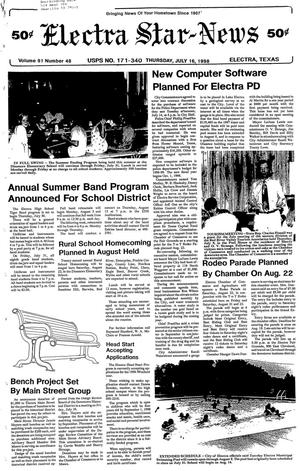 Electra Star-News (Electra, Tex.), Vol. 91, No. 48, Ed. 1 Thursday, July 16, 1998