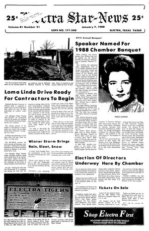 Electra Star-News (Electra, Tex.), Vol. 81, No. 21, Ed. 1 Thursday, January 7, 1988