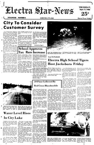 Electra Star-News (Electra, Tex.), Vol. 80, No. 4, Ed. 1 Thursday, September 11, 1986