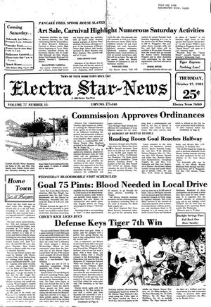 Electra Star-News (Electra, Tex.), Vol. 77, No. 11, Ed. 1 Thursday, October 27, 1983