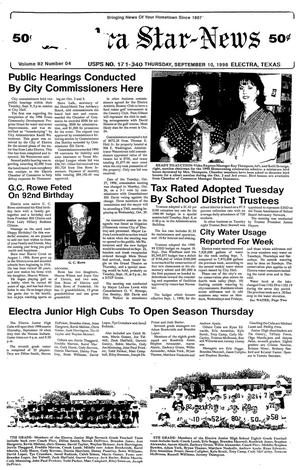 Electra Star-News (Electra, Tex.), Vol. 92, No. 4, Ed. 1 Thursday, September 10, 1998