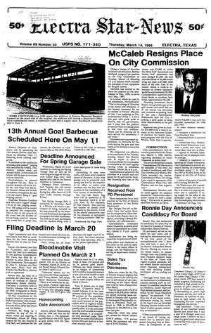 Electra Star-News (Electra, Tex.), Vol. 89, No. 30, Ed. 1 Thursday, March 14, 1996