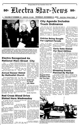 Electra Star-News (Electra, Tex.), Vol. 97, No. 13, Ed. 1 Thursday, November 21, 2002