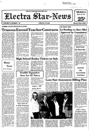 Electra Star-News (Electra, Tex.), Vol. 76, No. 32, Ed. 1 Thursday, March 24, 1983