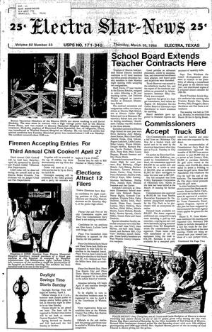 Electra Star-News (Electra, Tex.), Vol. 82, No. 33, Ed. 1 Thursday, March 30, 1989