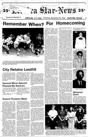 Electra Star-News (Electra, Tex.), Vol. 84, No. 6, Ed. 1 Thursday, September 20, 1990