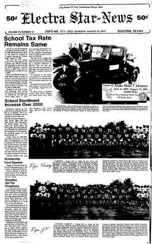 Electra Star-News (Electra, Tex.), Vol. 95, No. 1, Ed. 1 Thursday, August 23, 2001