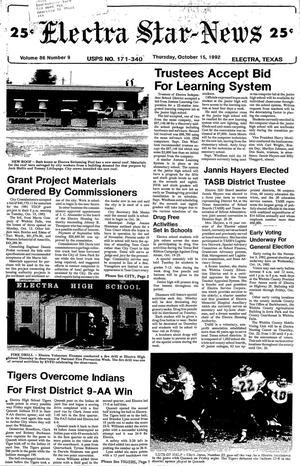 Electra Star-News (Electra, Tex.), Vol. 86, No. 9, Ed. 1 Thursday, October 15, 1992