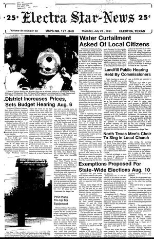 Electra Star-News (Electra, Tex.), Vol. 84, No. 50, Ed. 1 Thursday, July 25, 1991