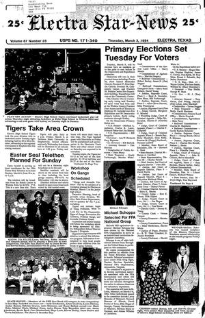 Electra Star-News (Electra, Tex.), Vol. 87, No. 28, Ed. 1 Thursday, March 3, 1994