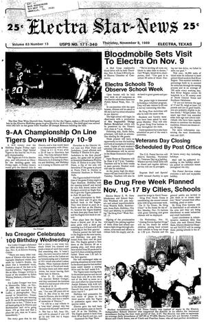 Electra Star-News (Electra, Tex.), Vol. 83, No. 13, Ed. 1 Thursday, November 9, 1989