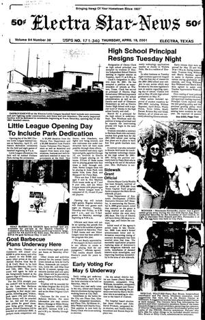 Primary view of Electra Star-News (Electra, Tex.), Vol. 94, No. 36, Ed. 1 Thursday, April 19, 2001
