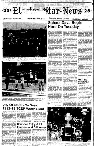 Electra Star-News (Electra, Tex.), Vol. 85, No. 52, Ed. 1 Thursday, August 13, 1992