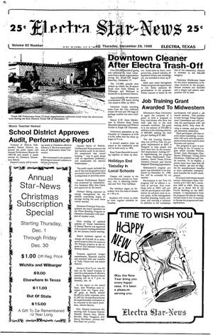 Primary view of object titled 'Electra Star-News (Electra, Tex.), Vol. 82, No. 20, Ed. 1 Thursday, December 29, 1988'.