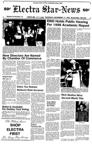 Electra Star-News (Electra, Tex.), Vol. 94, No. 18, Ed. 1 Thursday, December 17, 1998