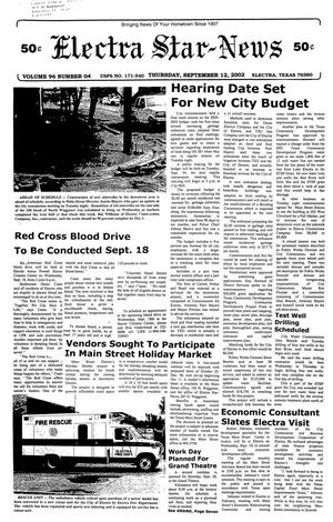 Electra Star-News (Electra, Tex.), Vol. 96, No. 4, Ed. 1 Thursday, September 12, 2002