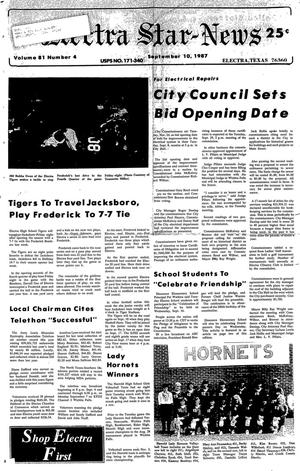 Electra Star-News (Electra, Tex.), Vol. 81, No. 4, Ed. 1 Thursday, September 10, 1987