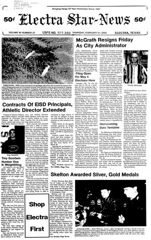 Electra Star-News (Electra, Tex.), Vol. 95, No. 27, Ed. 1 Thursday, February 21, 2002