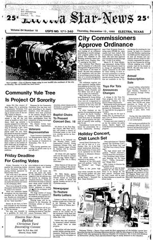 Electra Star-News (Electra, Tex.), Vol. 84, No. 18, Ed. 1 Thursday, December 13, 1990