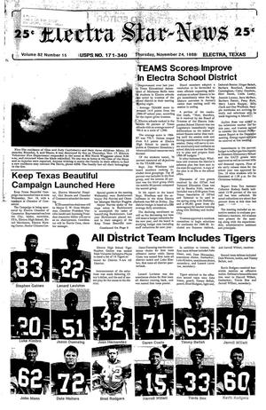 Electra Star-News (Electra, Tex.), Vol. 82, No. 15, Ed. 1 Thursday, November 24, 1988