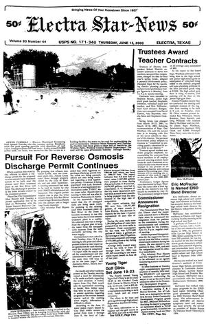Electra Star-News (Electra, Tex.), Vol. 93, No. 44, Ed. 1 Thursday, June 15, 2000