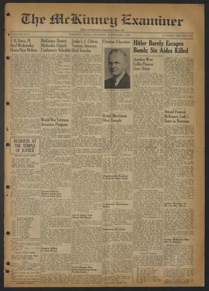 Primary view of object titled 'The McKinney Examiner (McKinney, Tex.), Vol. 54, No. 3, Ed. 1 Thursday, November 9, 1939'.