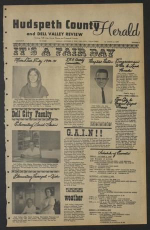 Primary view of object titled 'Hudspeth County Herald and Dell Valley Review (Dell City, Tex.), Vol. 15, No. 4, Ed. 1 Friday, October 2, 1970'.
