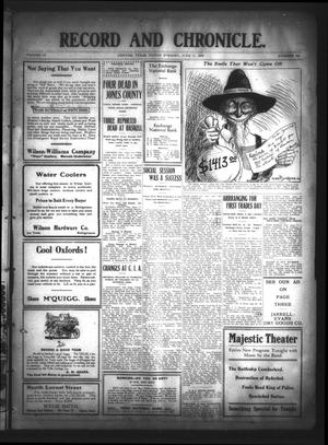 Record and Chronicle. (Denton, Tex.), Vol. 9, No. 258, Ed. 1 Friday, June 11, 1909