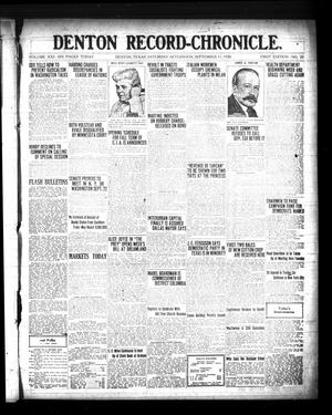 Denton Record-Chronicle. (Denton, Tex.), Vol. 21, No. 25, Ed. 1 Saturday, September 11, 1920