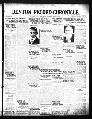 Denton Record-Chronicle. (Denton, Tex.), Vol. 20, No. 219, Ed. 1 Monday, April 26, 1920