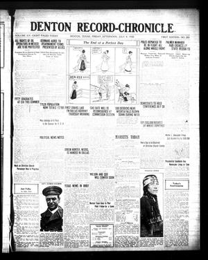 Primary view of object titled 'Denton Record-Chronicle. (Denton, Tex.), Vol. 20, No. 283, Ed. 1 Friday, July 9, 1920'.